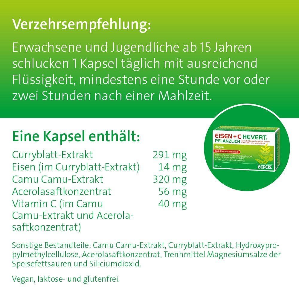 EISEN + C HEVERT pflanzlich  60 St Kapseln