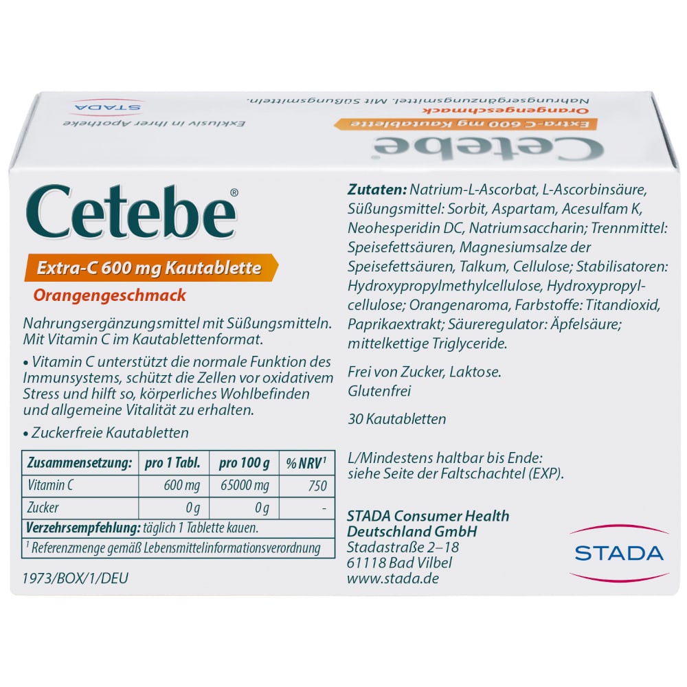 Cetebe Extra-C 600 mg 30 St Kautabletten