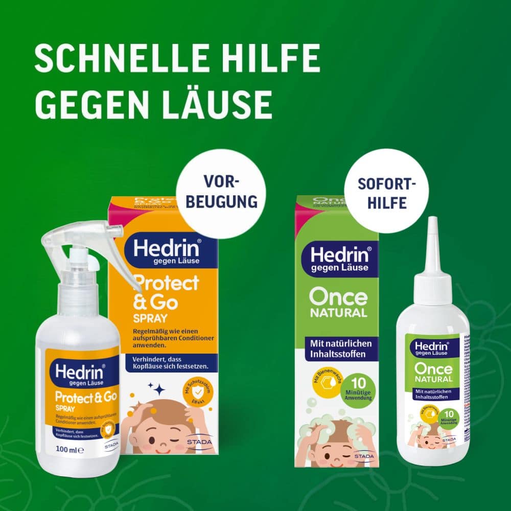 HEDRIN ONCE Natural + Protect & Go Spray Set 1 St Sparset