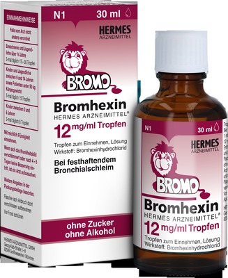 Bromhexin HERMES 12 mg / ml 30 ml Tropfen zum Einnehmen