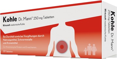 Kohle Dr. Mann 250 mg 20 St Tabletten
