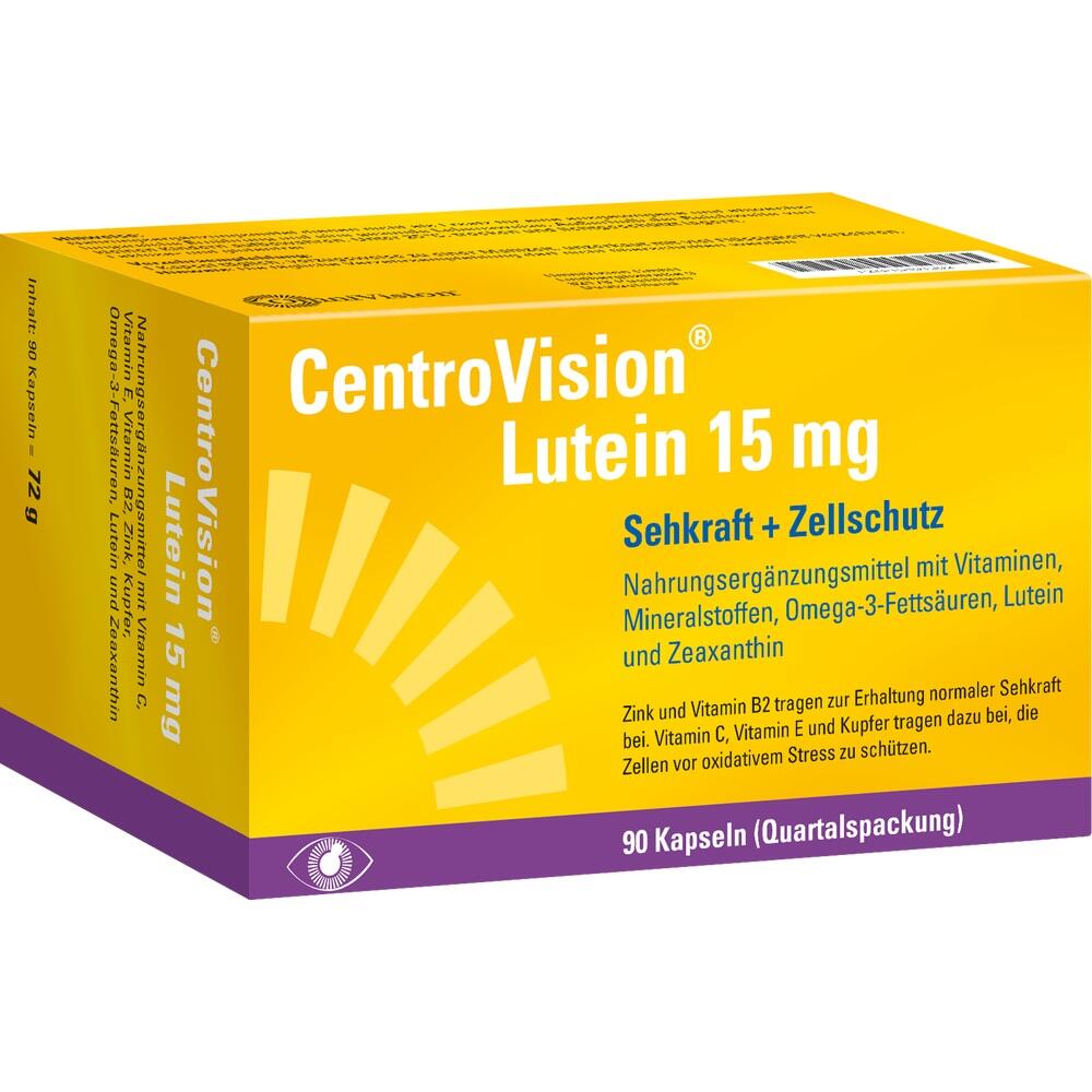 CentroVision Lutein 15 mg 90 St Kapseln