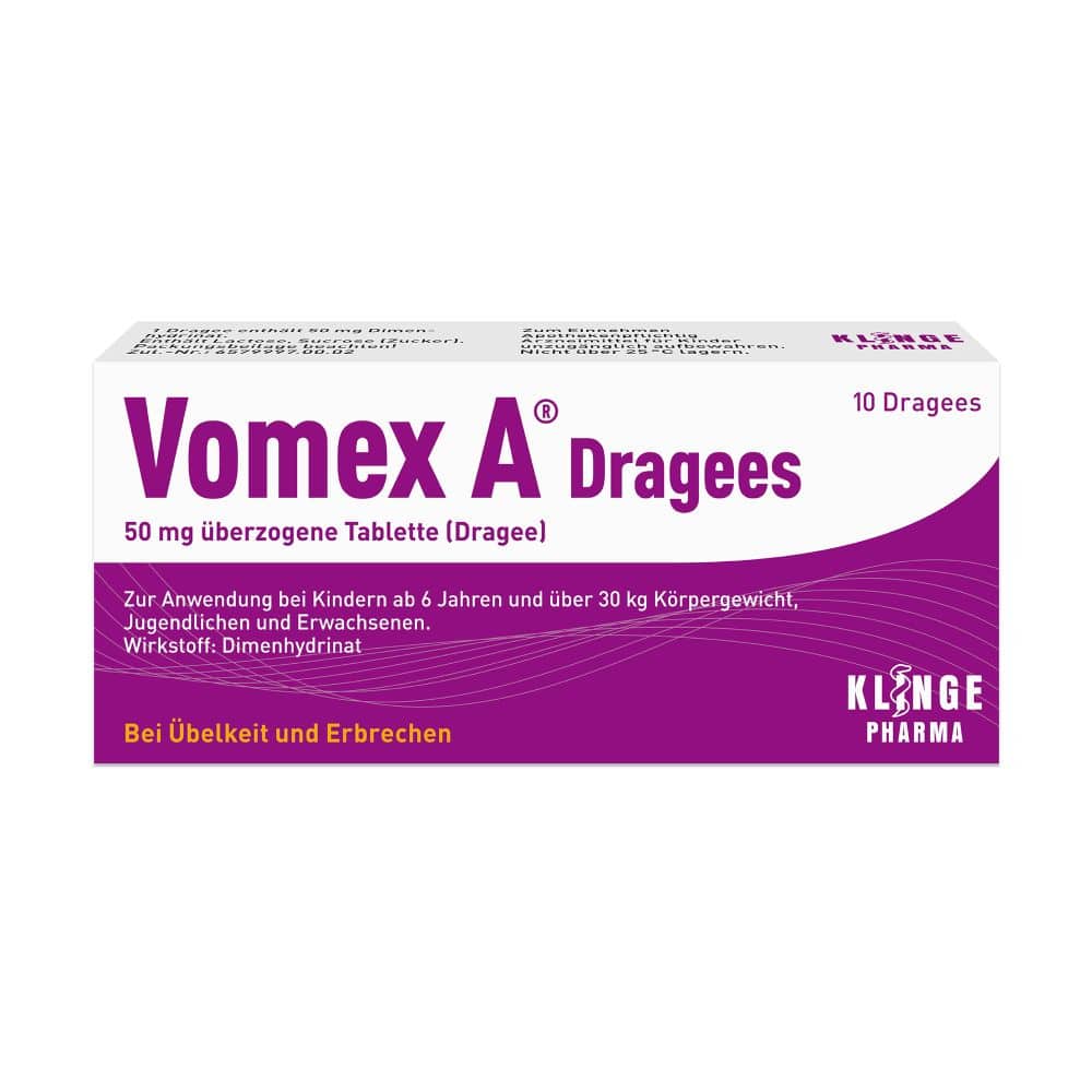 Vomex A Dragees - Bei Übelkeit und Erbrechen 10 St Überzogene Tabletten