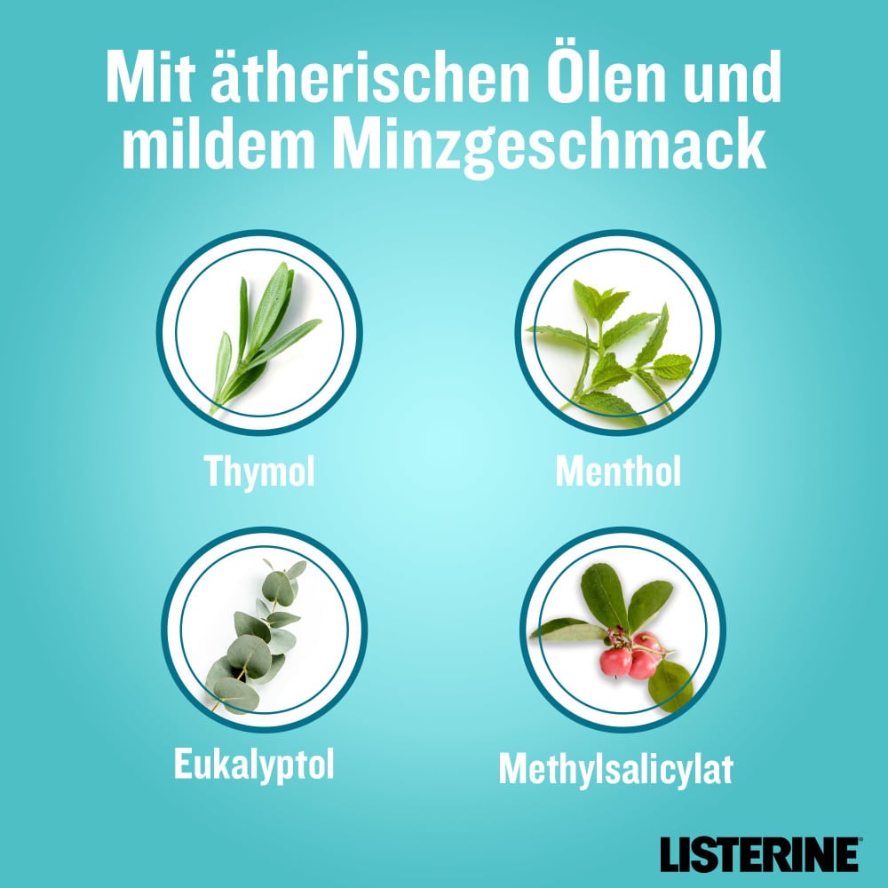 LISTERINE COOL MINT Milder Geschmack Tägliche Mundspülung 600 ml Lösung LISTERINE COOL MINT Milder Geschmack Tägliche Mundspülung 600 ml Lösung