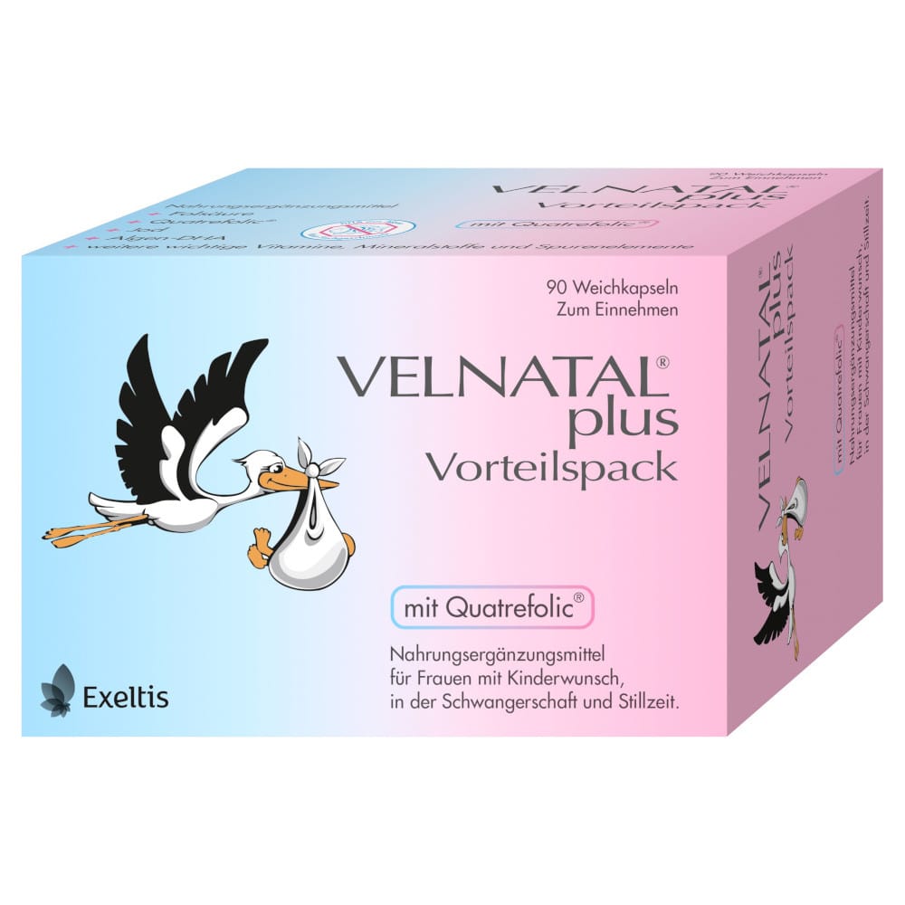 VELNATAL plus Quatrefolic  Kapseln  3X30 St Kapseln