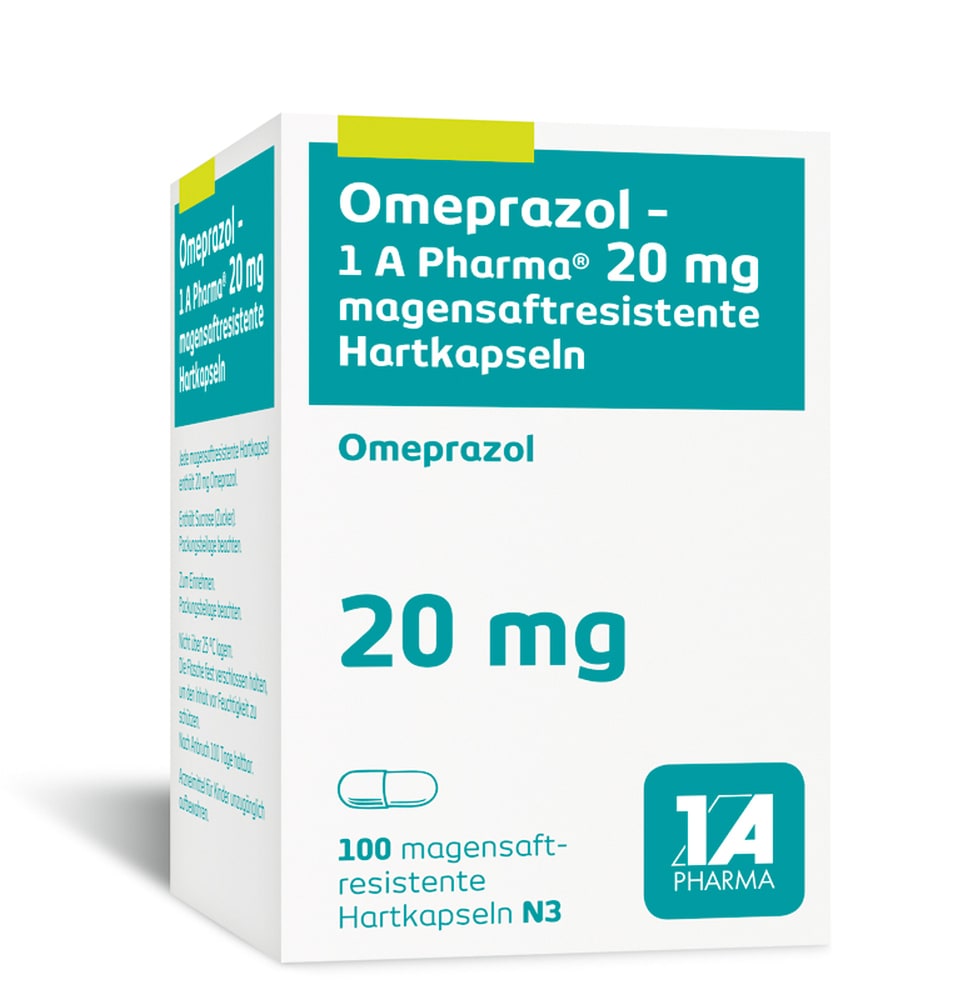 Omeprazol-1A Pharma 20mg 100 St Magensaftresistente Hartkapseln