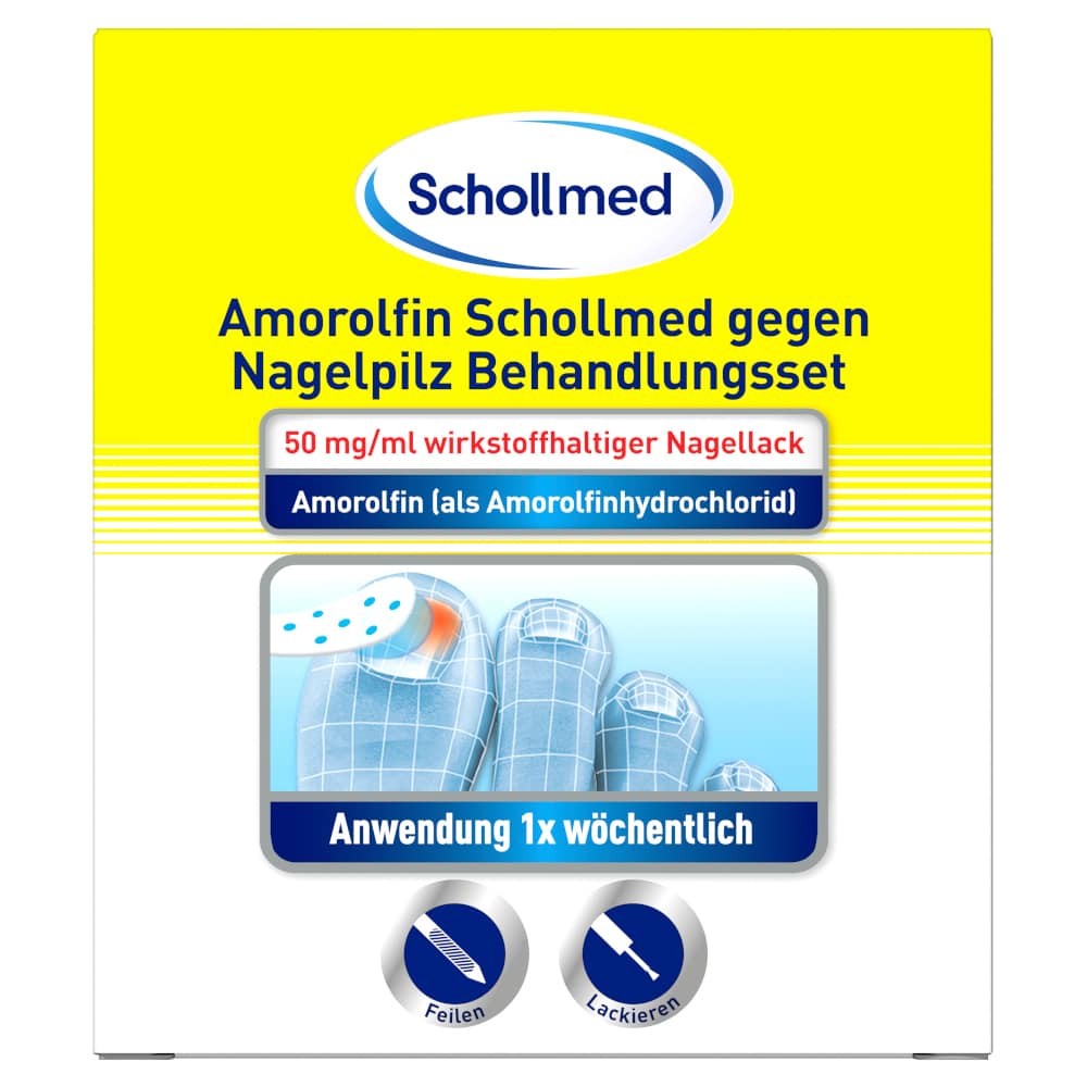 Schollmed Amorolfin gegen Nagelpilz Behandlungsset 2.5 ml Wirkstoffhaltiger Nagellack