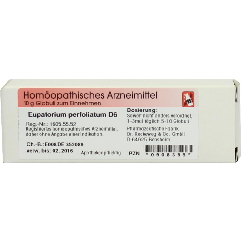 EUPATORIUM PERFOLIATUM D 6 Globuli 10 g Globuli