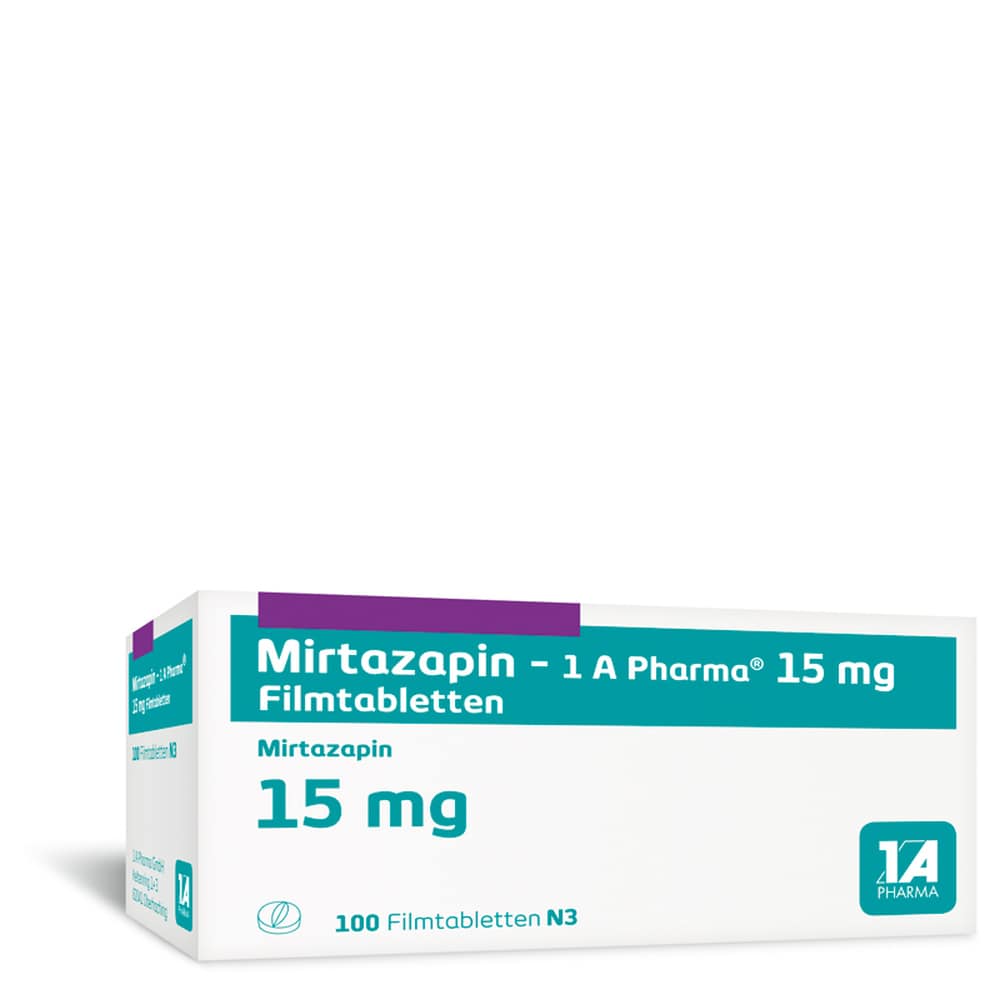 Mirtazapin-1A Pharma 15mg 100 St Filmtabletten