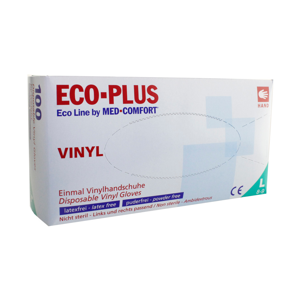 ECO-PLUS VINYL Gr. L Einmal Vinylhandschuhe 100 St Handschuhe