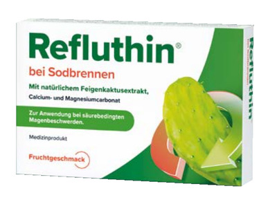 Refluthin bei Sodbrennen Fruchtgeschmack 16 St Kautabletten