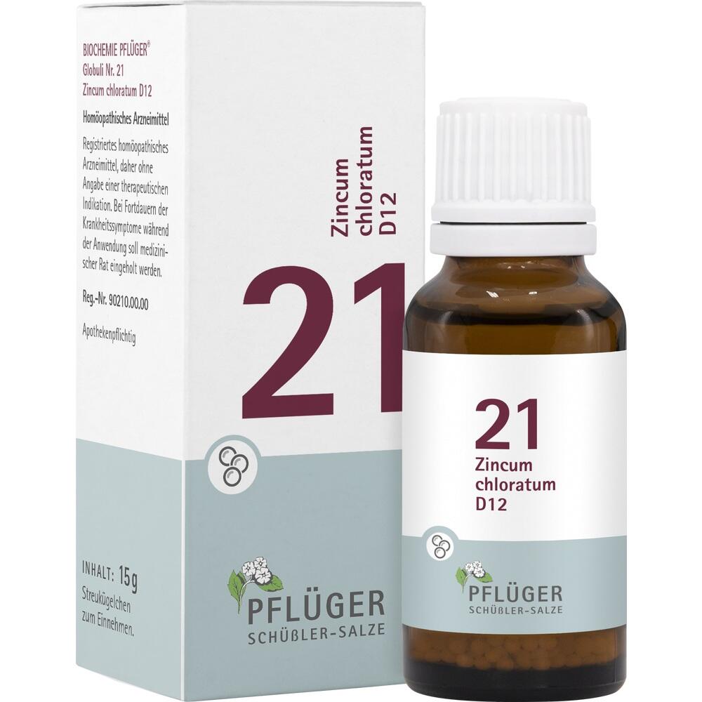 Schüßler-Salz Nr. 21 Zincum chloratum D12 15 g Globuli