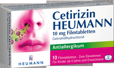 Cetirizin HEUMANN 10mg 10 St Filmtabletten