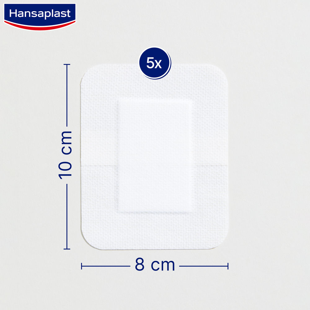 Hansaplast SENSITIVE XXL 8x10cm 5 St Pflaster