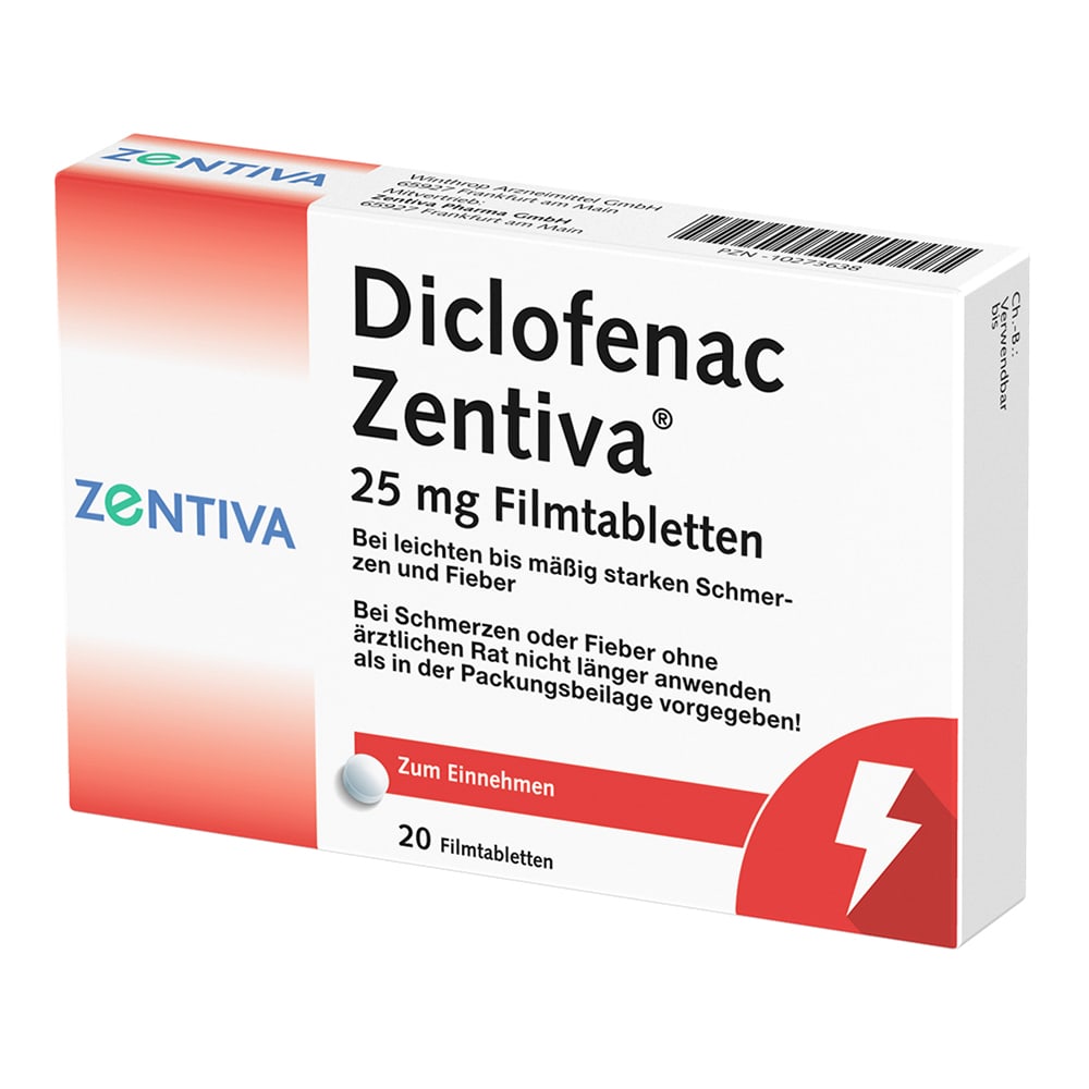 Diclofenac Zentiva 25mg 20 St Filmtabletten