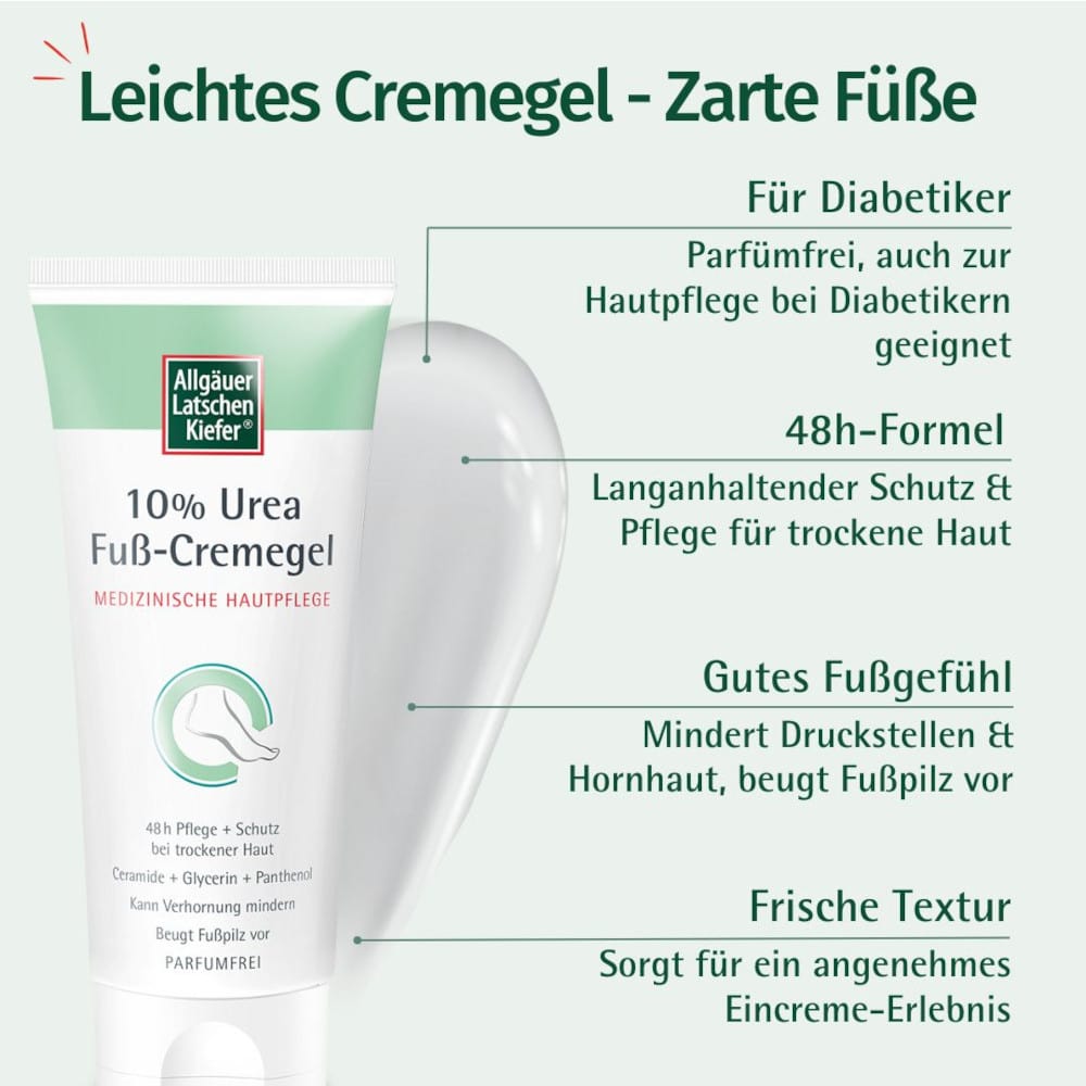 Allgäuer Latschenkiefer 10% Urea Fuß-Cremegel 100 ml Creme