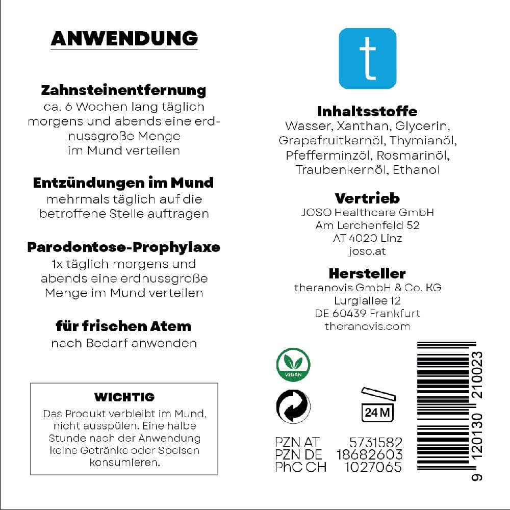 theranovis oral Zahnstein gel  120 ml Gel