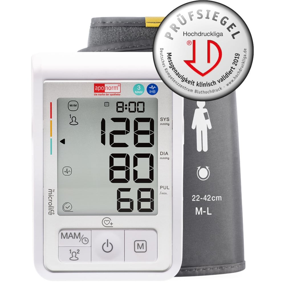 aponorm Blutdruckmessgerät Oberarm BASIS CONTROL PLUS 1 St