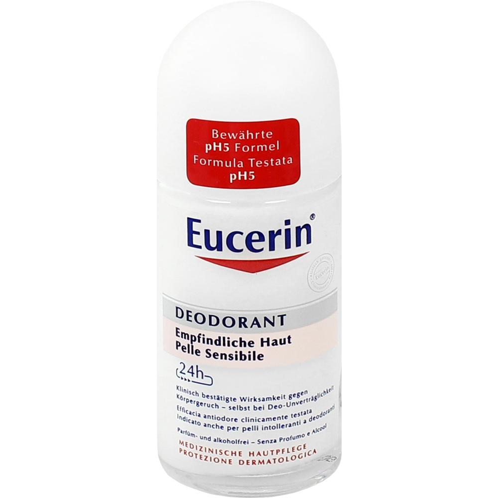 Eucerin Deodorant EMPFINDLICHE HAUT 24h RollOn  50 ml Flüssigkeit