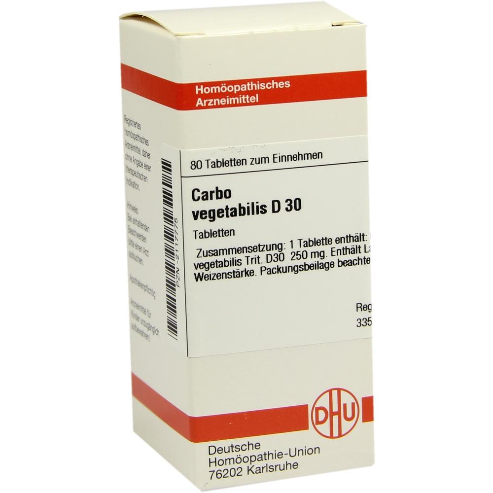 CARBO VEGETABILIS D 30 Tabletten 80 St Tabletten