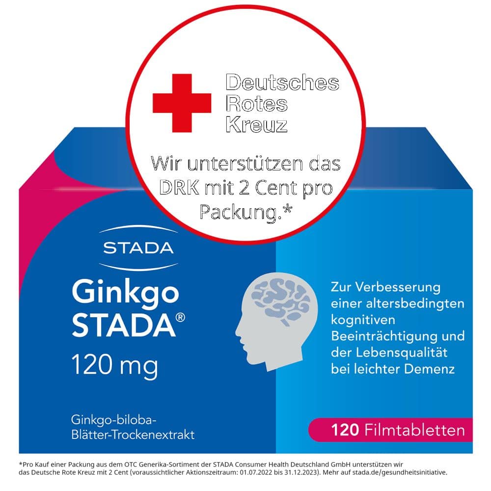 Ginkgo STADA 120 mg - 2x 15 €-Aktion*  120 St Filmtabletten