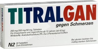 TITRALGAN gegen Schmerzen 20 St Tabletten