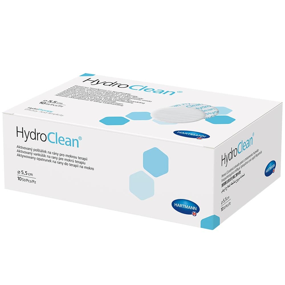 HYDROCLEAN Kompressen 5,5 cm rund steril 10 St Kompressen