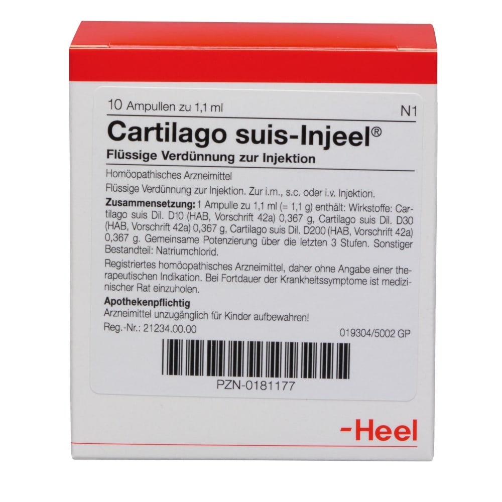 CARTILAGO suis Injeel Ampullen 10 St Ampullen