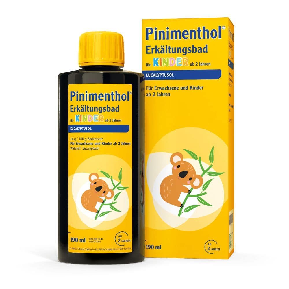 Pinimenthol Erkältungsbad für Kinder ab 2 Jahren - mit Eucalyptusöl 190 ml Bad