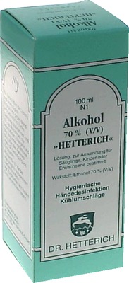 ALKOHOL 70% V/V Hetterich 100 ml Lösung