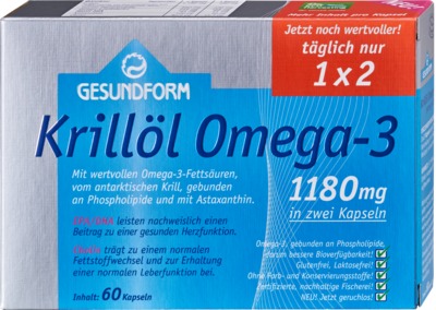 GESUNDFORM Krillöl 1180 mg Antarktis Kapseln 60 St Kapseln