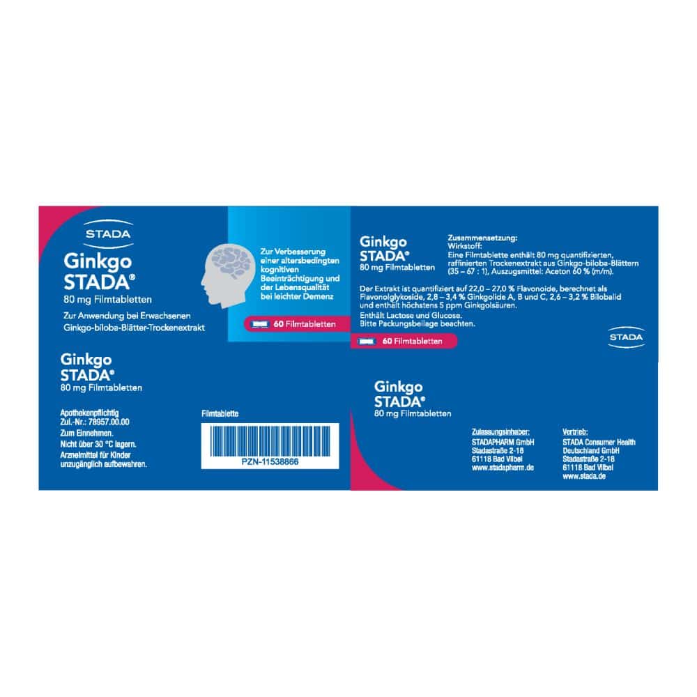 Ginkgo STADA 80mg 60 St Filmtabletten