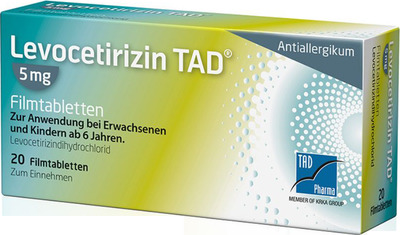 Levocetirizin TAD 5mg 20 St Filmtabletten