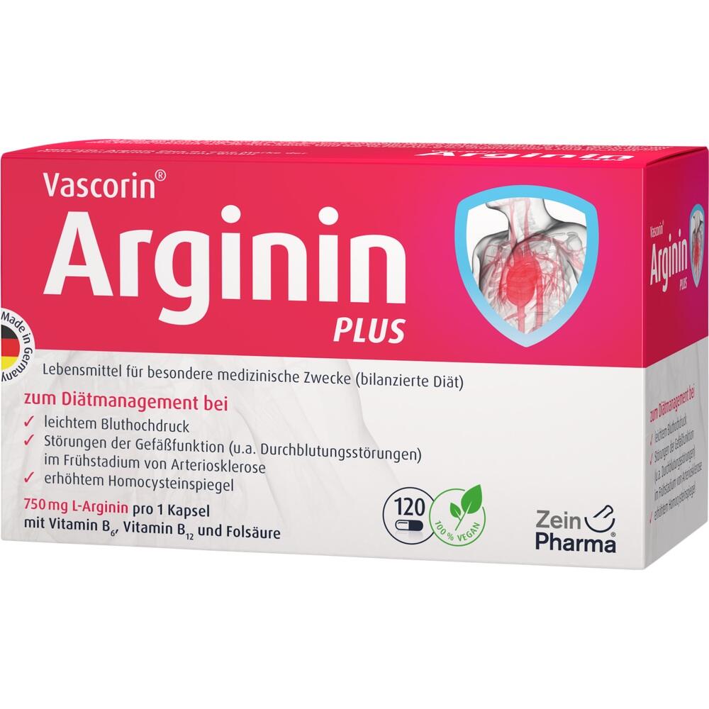 Zein Pharma Vascorin Arginin PLUS 120 St Kapseln