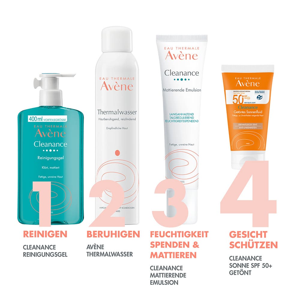Avène Cleanance Getöntes Sonnenfluid SPF 50+ + 3 € sparen* 50 ml Emulsion