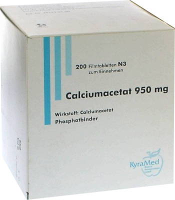 CALCIUMACETAT 950 mg Filmtabletten 200 St Filmtabletten