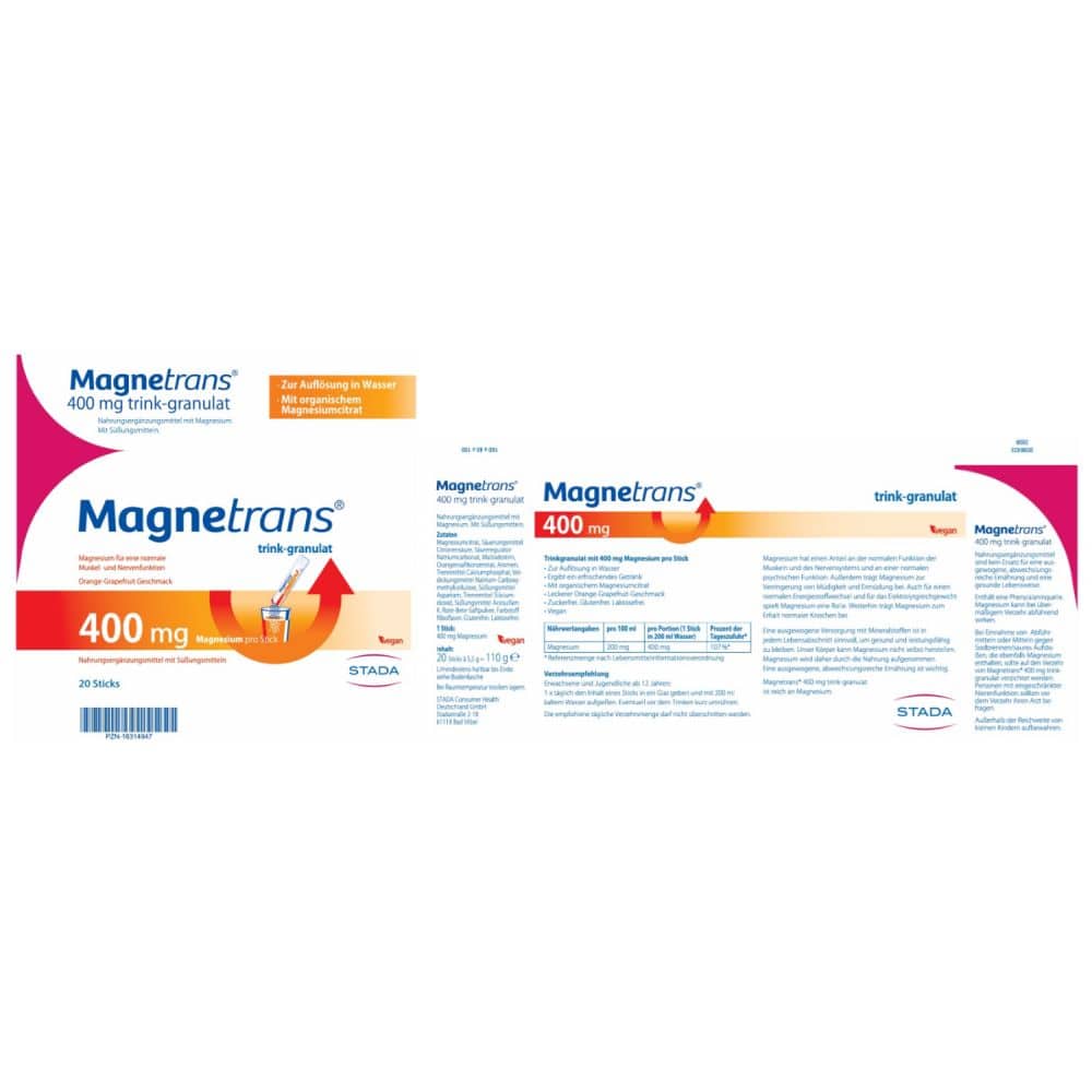 Magnetrans 400 mg 20X5.5 g Granulat
