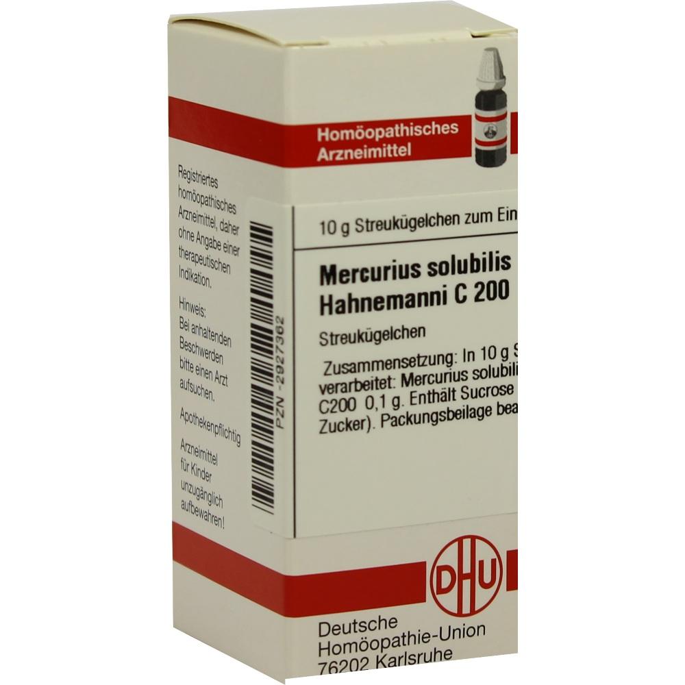 MERCURIUS SOLUBILIS Hahnemanni C 200 Globuli 10 g Globuli