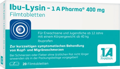 Ibu-Lysin 1A Pharma 400mg 20 St Filmtabletten
