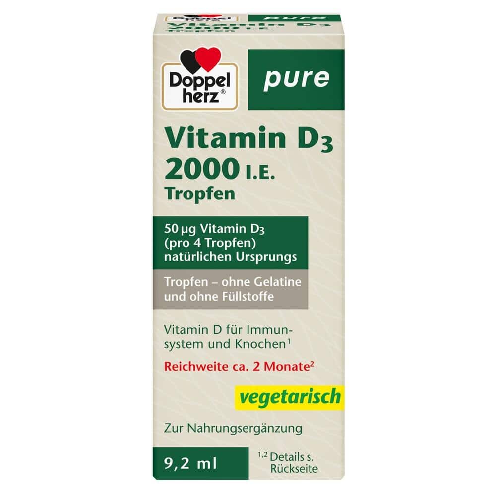Dopppelherz pure Vitamin D3 2000 I.E. 9.2 ml Tropfen