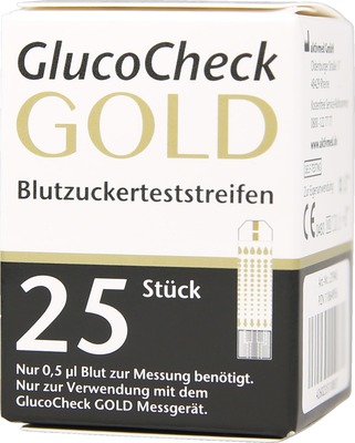 GLUCO CHECK GOLD Blutzuckerteststreifen 25 St Teststreifen
