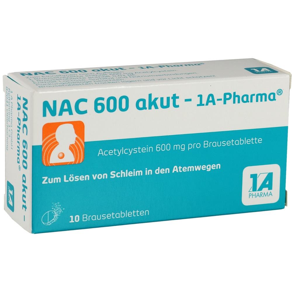 NAC 600 akut - 1A Pharma 10 St Brausetabletten