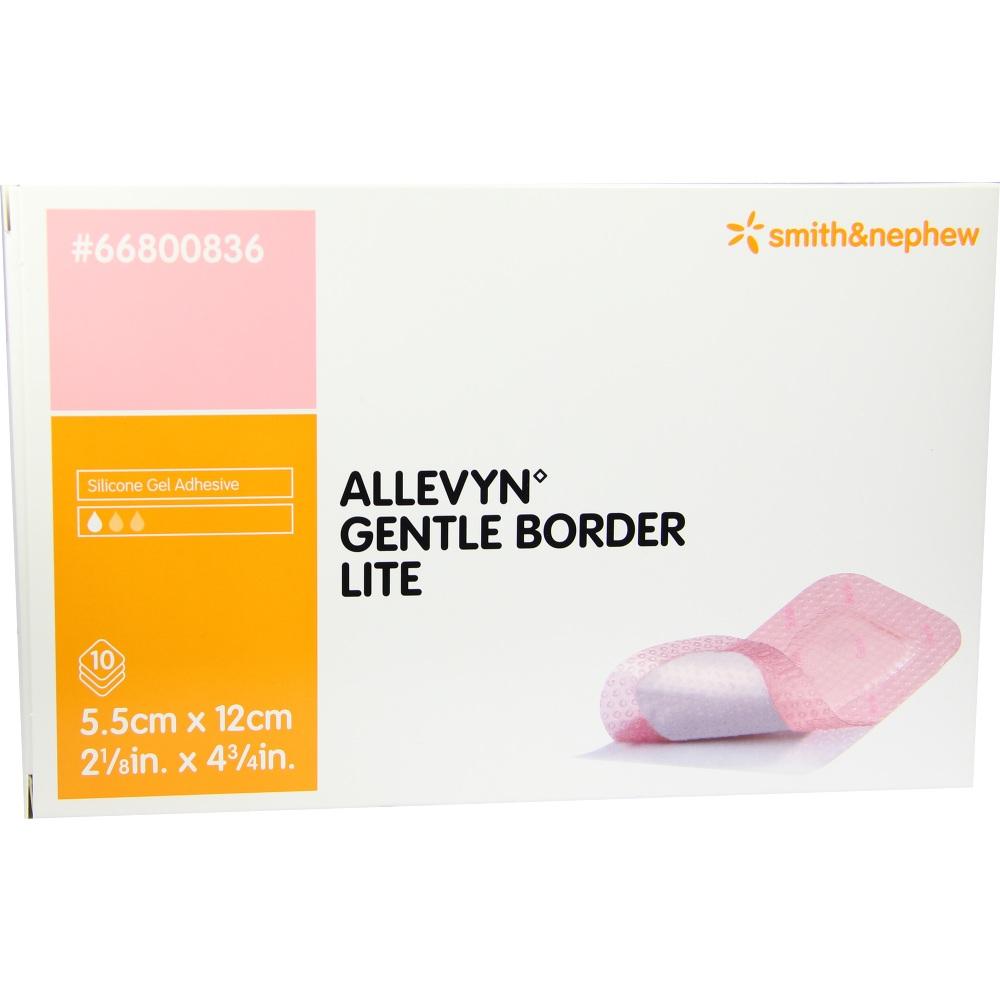 ALLEVYN Gentle Border Lite 5,5x12 cm Schaumverb. 10 St Verband