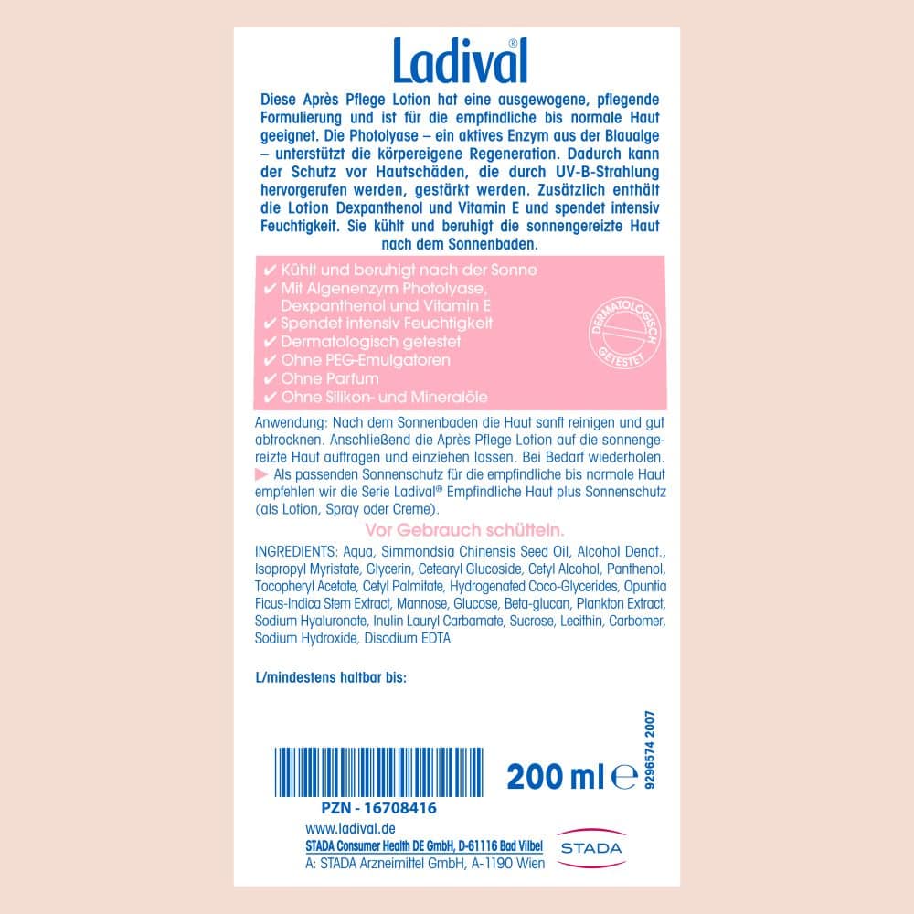 Ladival empfindliche Haut PLUS Après Lotion 200 ml Lotion Ladival empfindliche Haut PLUS Après Lotion 200 ml Lotion