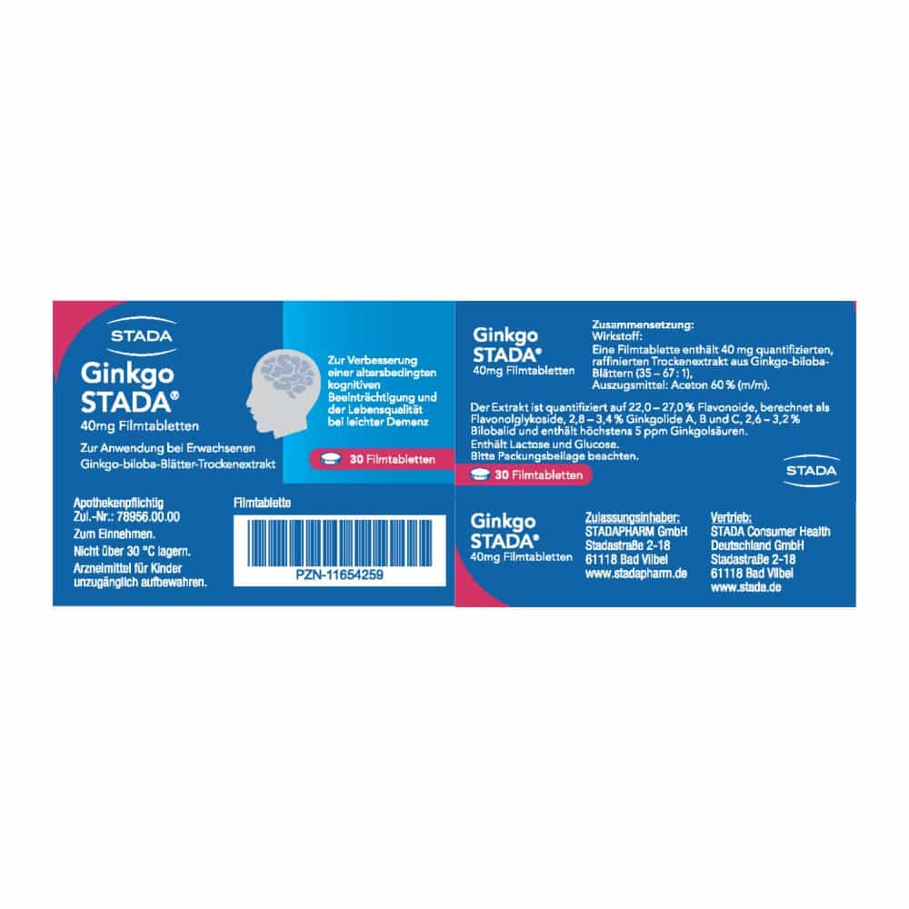 Ginkgo STADA 40mg 60 St Filmtabletten