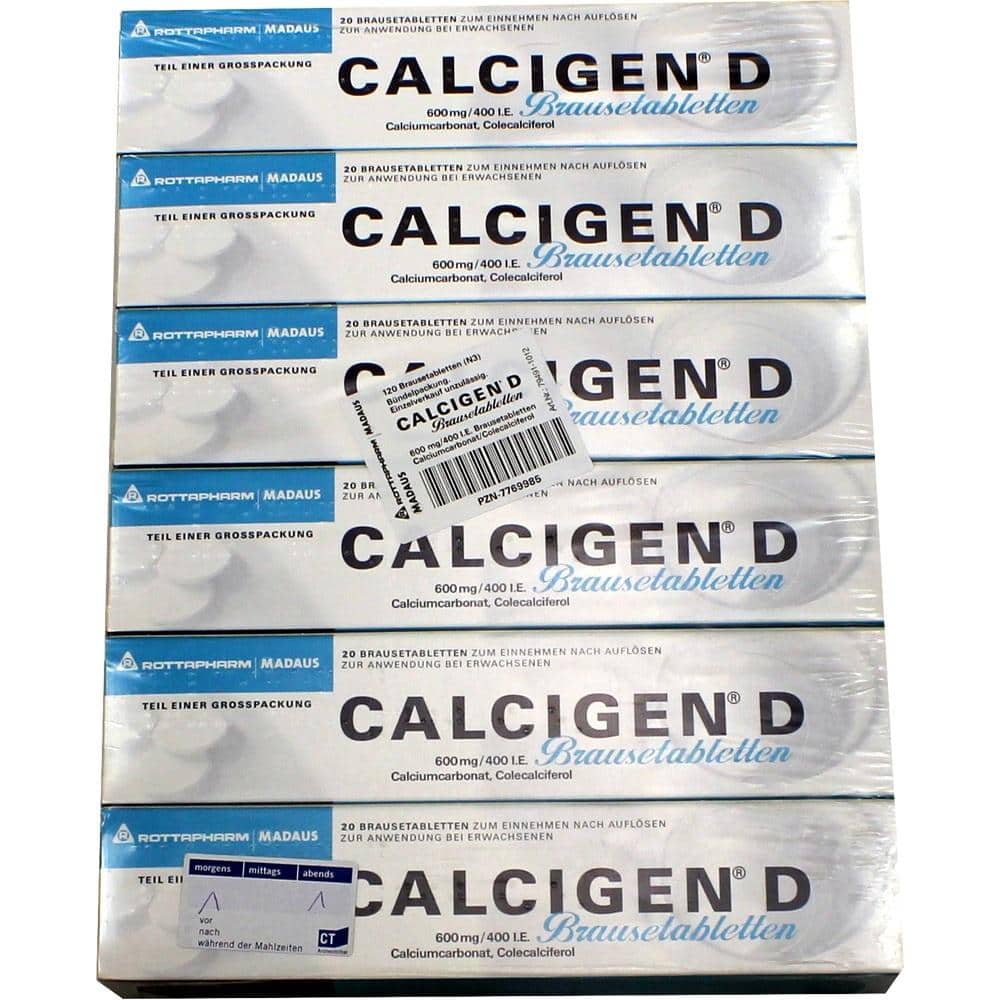 CALCIGEN D 600mg/400 I.E. 120 St Brausetabletten