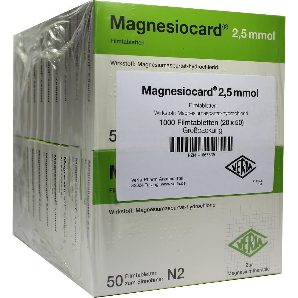 MAGNESIOCARD 2,5 mmol Filmtabletten 20X50 St Filmtabletten