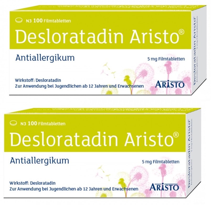Desloratadin Aristo 5mg Doppelpack 2X100 St Filmtabletten