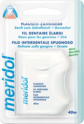 meridol FLAUSCH-ZAHNSEIDE gewachst mit frischem Mint-Aroma 40 m