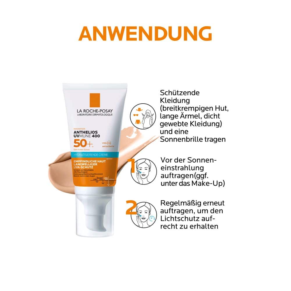 LA ROCHE-POSAY Anthelios Hydratisierende Getönte BB-Creme UVMune 400 LSF 50+ 50 ml Creme